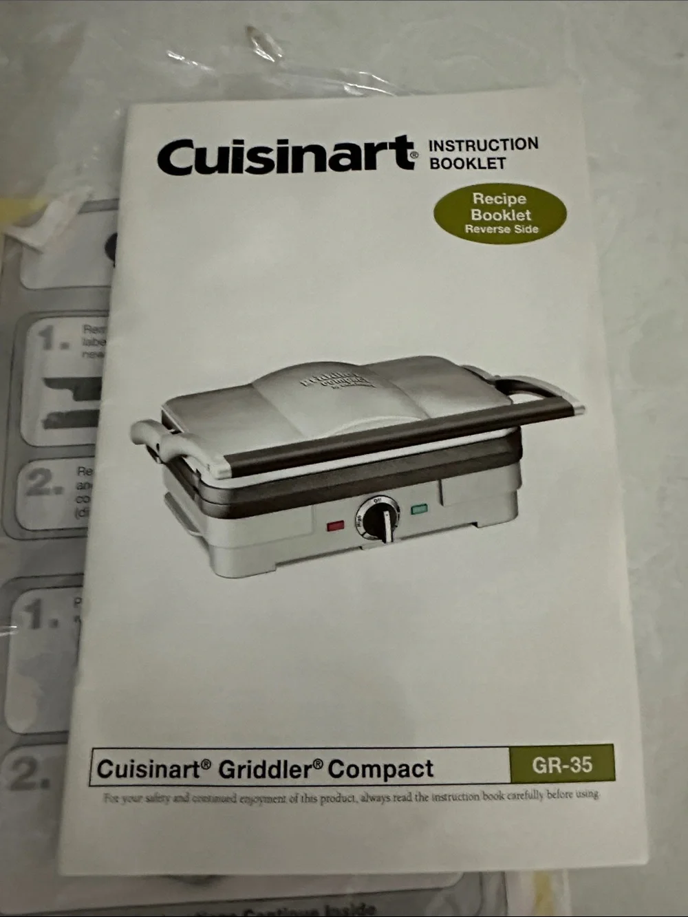 Cuisinart Griddler Compact GR-35 Grill, Panini Press & Griddle, Nonstick Plates - Picture 5 of 11